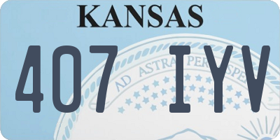 KS license plate 407IYV