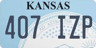 KS license plate 407IZP