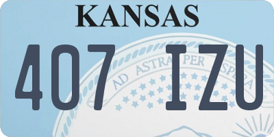 KS license plate 407IZU