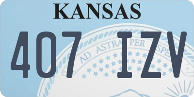 KS license plate 407IZV