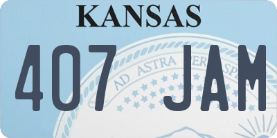 KS license plate 407JAM