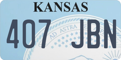 KS license plate 407JBN