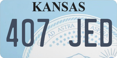 KS license plate 407JED