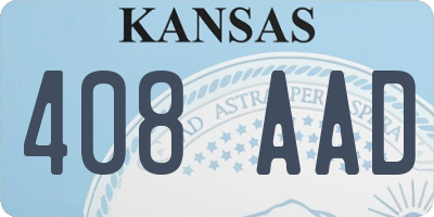 KS license plate 408AAD