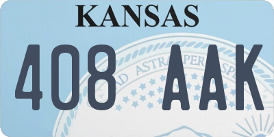 KS license plate 408AAK