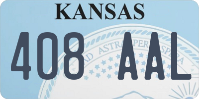 KS license plate 408AAL