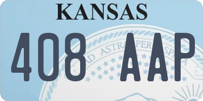 KS license plate 408AAP