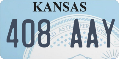 KS license plate 408AAY