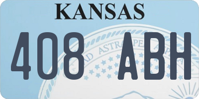 KS license plate 408ABH
