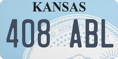 KS license plate 408ABL