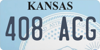 KS license plate 408ACG