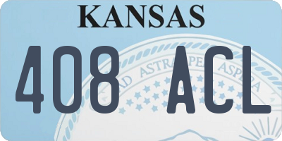 KS license plate 408ACL