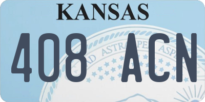 KS license plate 408ACN