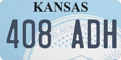 KS license plate 408ADH