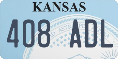 KS license plate 408ADL