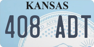 KS license plate 408ADT