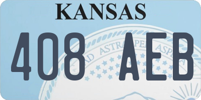 KS license plate 408AEB