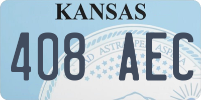 KS license plate 408AEC