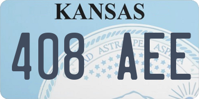 KS license plate 408AEE