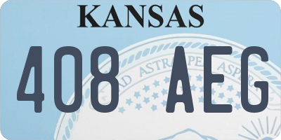 KS license plate 408AEG