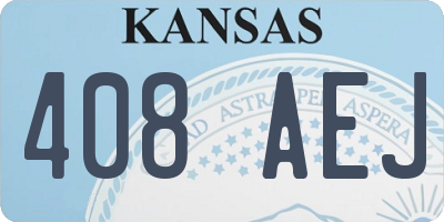 KS license plate 408AEJ