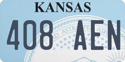 KS license plate 408AEN
