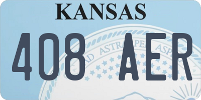 KS license plate 408AER