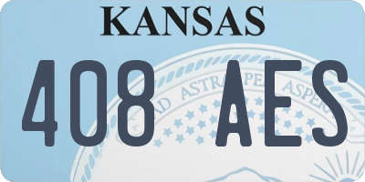 KS license plate 408AES