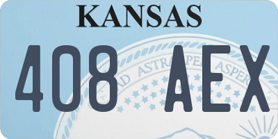 KS license plate 408AEX