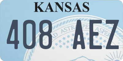 KS license plate 408AEZ