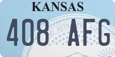 KS license plate 408AFG