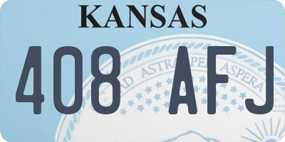 KS license plate 408AFJ