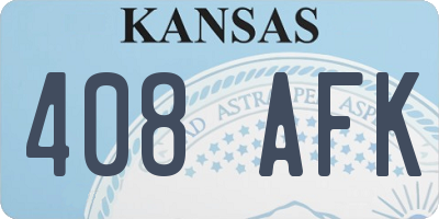 KS license plate 408AFK