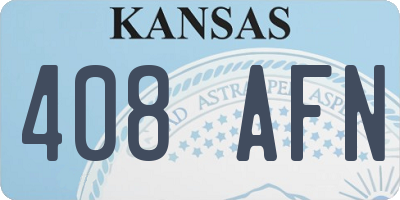 KS license plate 408AFN