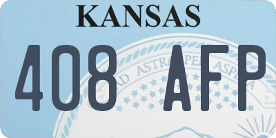 KS license plate 408AFP