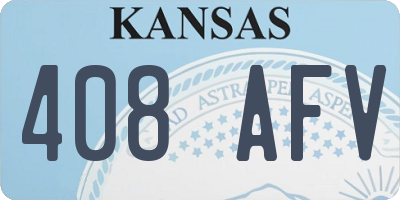 KS license plate 408AFV