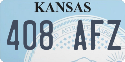 KS license plate 408AFZ