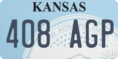 KS license plate 408AGP