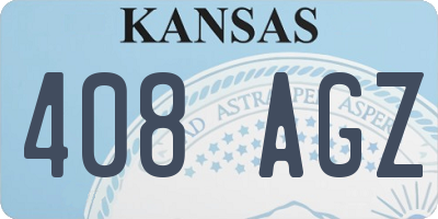 KS license plate 408AGZ