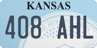KS license plate 408AHL
