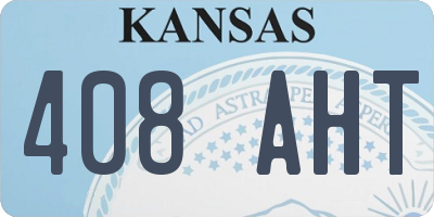 KS license plate 408AHT