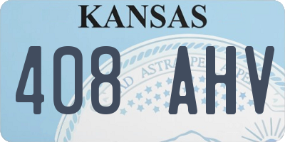 KS license plate 408AHV