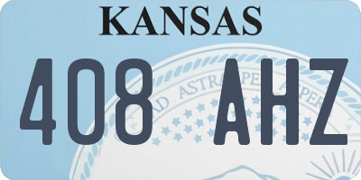 KS license plate 408AHZ