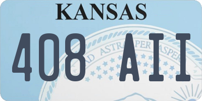 KS license plate 408AII