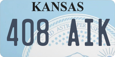 KS license plate 408AIK
