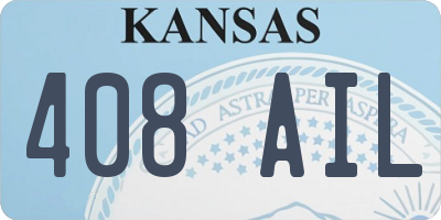 KS license plate 408AIL