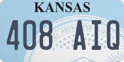KS license plate 408AIQ