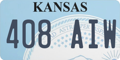 KS license plate 408AIW