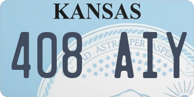 KS license plate 408AIY