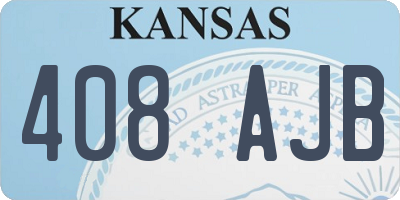 KS license plate 408AJB